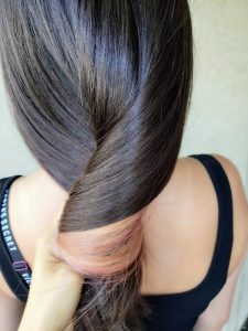 Style Studio Hair Peach accent color