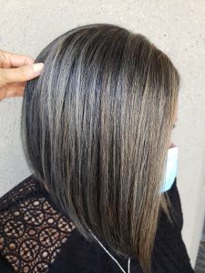 Blend the silver, graduated bob